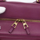LOEWE Americana 28 Studio Ghibli Hand Bag Leather 2way Purple Auth 142978SAM-18
