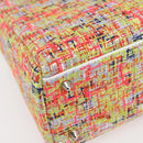 Christian Dior Lady Dior Bag Tweed 2way Multicolor Silver Auth 142980SM-19