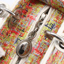 Christian Dior Lady Dior Bag Tweed 2way Multicolor Silver Auth 142980SM-20