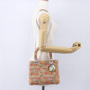 Christian Dior Lady Dior Bag Tweed 2way Multicolor Silver Auth 142980SM-26