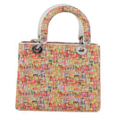 Christian Dior Lady Dior Bag Tweed 2way Multicolor Silver Auth 142980SM-2