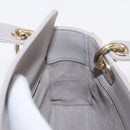 Christian Dior Lady Dior Beads Hand Bag Leather Multicolor Gold Auth 142981SM-17