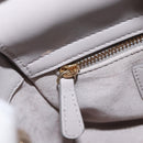 Christian Dior Lady Dior Beads Hand Bag Leather Multicolor Gold Auth 142981SM-19