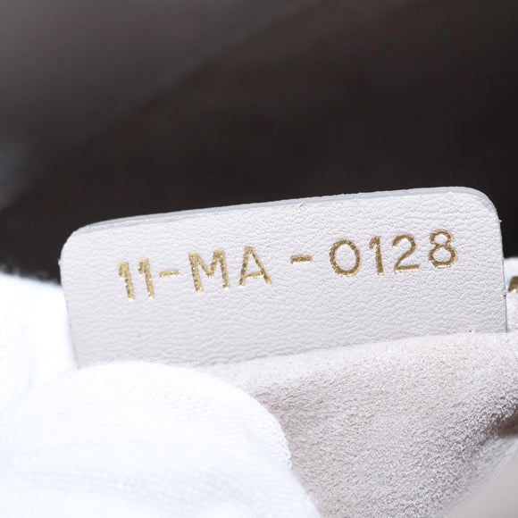 Christian Dior Lady Dior Beads Hand Bag Leather Multicolor Gold Auth 142981SM