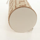 FENDI Zucca Canvas Flessenhouder Tas Riet 2way Zilver Bruin Auth 142983SAV-5