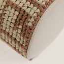 FENDI Zucca Canvas Flessenhouder Tas Riet 2way Zilver Bruin Auth 142983SAV-17