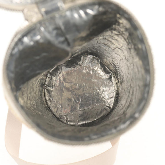 FENDI Zucca Canvas Bottle Holder Bag Straw 2way Silver Brown Auth 142983SAV