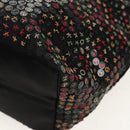 FENDI Sequin Tote Bag Nylon Black Auth 142984V-18