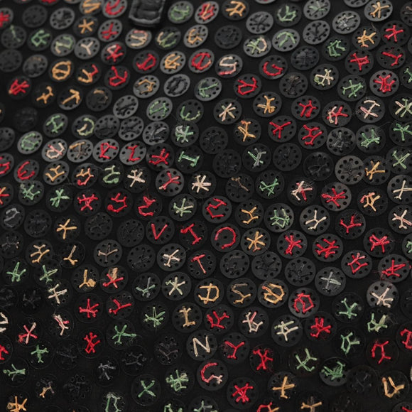 FENDI Sequin Tote Bag Nylon Black Auth 142984V