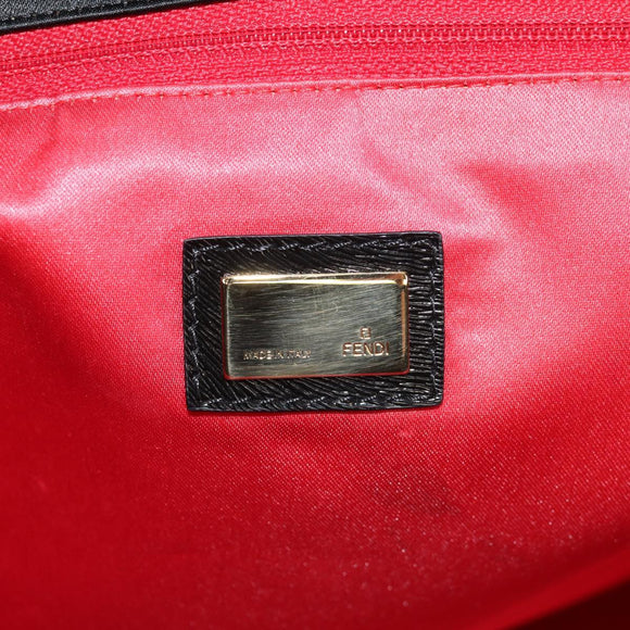 FENDI Sequin Tote Bag Nylon Black Auth 142984V