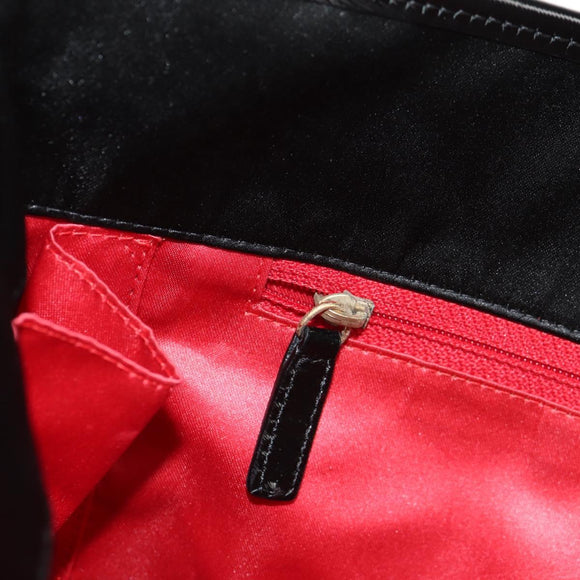 FENDI Sequin Tote Bag Nylon Black Auth 142984V