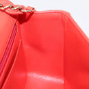 CHANEL Matelasse 20 Chain Shoulder Bag Lamb Skin Orange Gold CC Auth 142986SAM-22