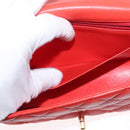 CHANEL Matelasse 20 Chain Shoulder Bag Lamb Skin Orange Gold CC Auth 142986SAM-26