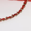 CHANEL Matelasse 20 Chain Shoulder Bag Lamb Skin Orange Gold CC Auth 142986SAM-8