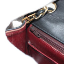 CHANEL Matelasse Chain Shoulder Bag Lamb Skin Black Gold CC Auth 142988V-23