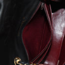 CHANEL Matelasse Chain Shoulder Bag Lamb Skin Black Gold CC Auth 142988V-24