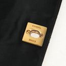CHANEL Matelasse Chain Shoulder Bag Satin Black Gold CC Auth 142989V-17
