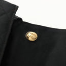 CHANEL Matelasse Chain Shoulder Bag Satin Black Gold CC Auth 142989V-18