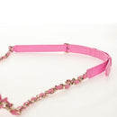 CHANEL Matelasse Chain Shoulder Bag Canvas Pink Gold CC Auth 142990V-15