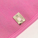 CHANEL Matelasse Chain Shoulder Bag Canvas Pink Gold CC Auth 142990V-22