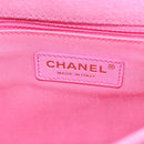 CHANEL Matelasse Chain Shoulder Bag Canvas Pink Gold CC Auth 142990V-23