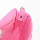 CHANEL Matelasse Chain Shoulder Bag Canvas Pink Gold CC Auth 142990V-25