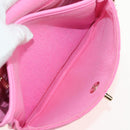 CHANEL Matelasse Chain Shoulder Bag Canvas Pink Gold CC Auth 142990V-28