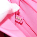 CHANEL Matelasse Chain Shoulder Bag Canvas Pink Gold CC Auth 142990V-11