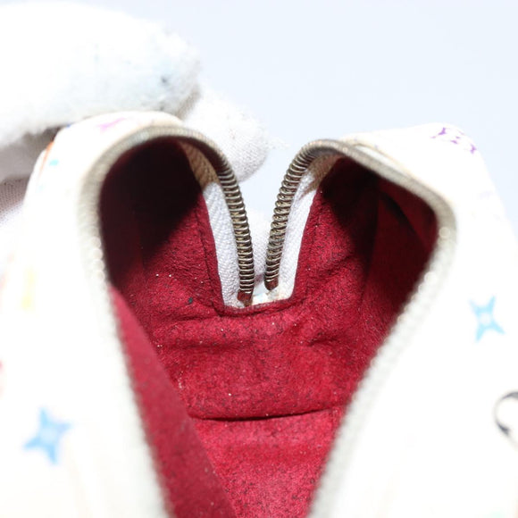 LOUIS VUITTON Monogram Multicolor Trousse Wapity Pouch White M58033 Auth 142993