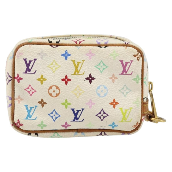 LOUIS VUITTON Monogram Multicolor Trousse Wapity Pouch White M58033 Auth 142993
