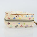 LOUIS VUITTON Monogram Multicolor Trousse Wapity Pouch White M58033 Auth 142993-5