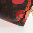 LOUIS VUITTON Monogram La Mage Pochette Cosmetic PM Red M50291 LV Auth 142994M-17