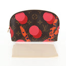 LOUIS VUITTON Monogram La Mage Pochette Cosmetic PM Red M50291 LV Auth 142994M-13