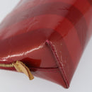 LOUIS VUITTON Vernis Rayure Pochette Cosmetic Pomme D'amour M91721 Auth 142996-16