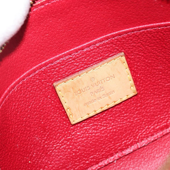 LOUIS VUITTON Vernis Rayure Pochette Cosmetic Pomme D'amour M91721 Auth 142996