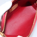 LOUIS VUITTON Vernis Rayure Pochette Cosmetic Pomme D'amour M91721 Auth 142996-10