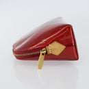LOUIS VUITTON Vernis Rayure Pochette Cosmetic Pomme D'amour M91721 Auth 142996-4