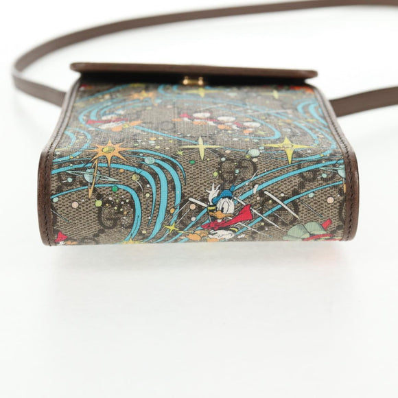 GUCCI GG Supreme Shoulder Bag PVC Beige Gold 647927 Auth 142997M