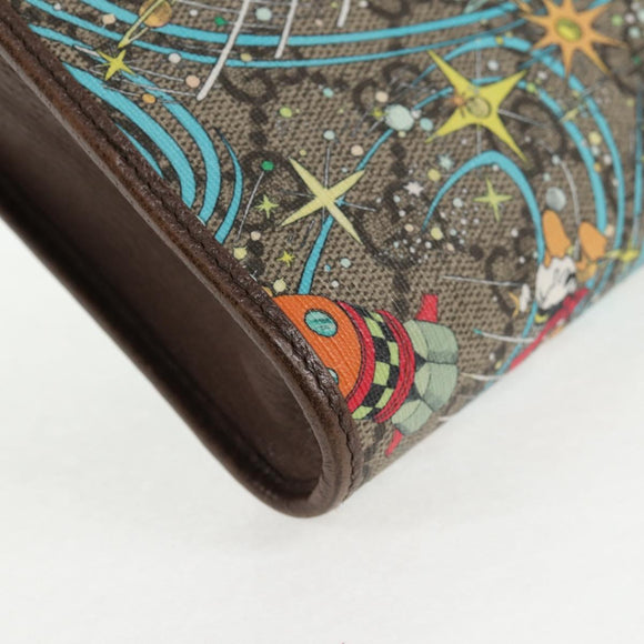 GUCCI GG Supreme Shoulder Bag PVC Beige Gold 647927 Auth 142997M