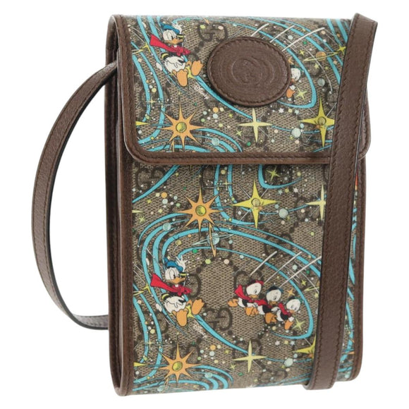 GUCCI GG Supreme Shoulder Bag PVC Beige Gold 647927 Auth 142997M