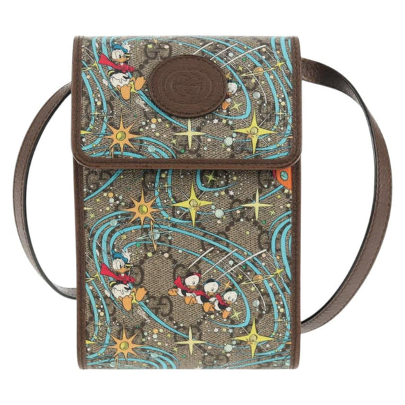 GUCCI GG Supreme Shoulder Bag PVC Beige Gold 647927 Auth 142997M