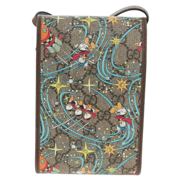 GUCCI GG Supreme Shoulder Bag PVC Beige Gold 647927 Auth 142997M