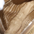 PRADA Hand Bag Leather 2way Gold Auth 142998-20