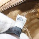 PRADA Hand Bag Leather 2way Gold Auth 142998-23