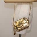 PRADA Hand Bag Leather 2way Gold Auth 142998-24