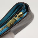 LOUIS VUITTON Monogram Groom Compact Zip Wallet Blue M60036 LV Auth 143001V-12