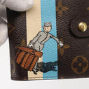 LOUIS VUITTON Monogram Groom Compact Zip Wallet Blue M60036 LV Auth 143001V-13