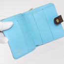 LOUIS VUITTON Monogram Groom Compact Zip Wallet Blue M60036 LV Auth 143001V-15