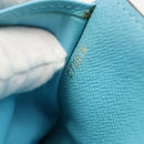 LOUIS VUITTON Monogram Groom Compact Zip Wallet Blue M60036 LV Auth 143001V-21