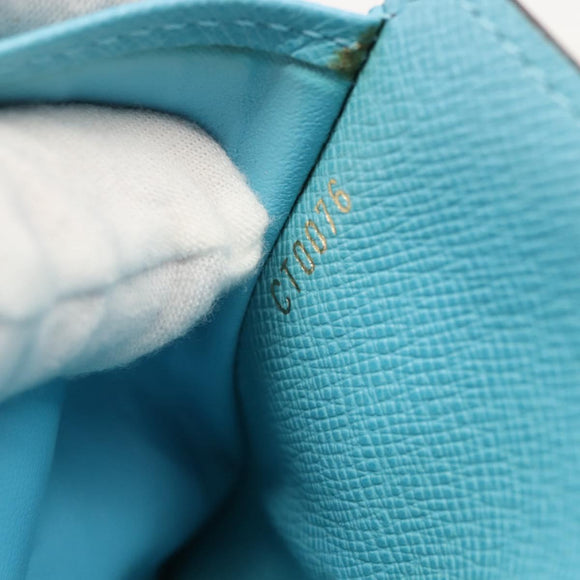 LOUIS VUITTON Monogram Groom Compact Zip Wallet Blue M60036 LV Auth 143001V